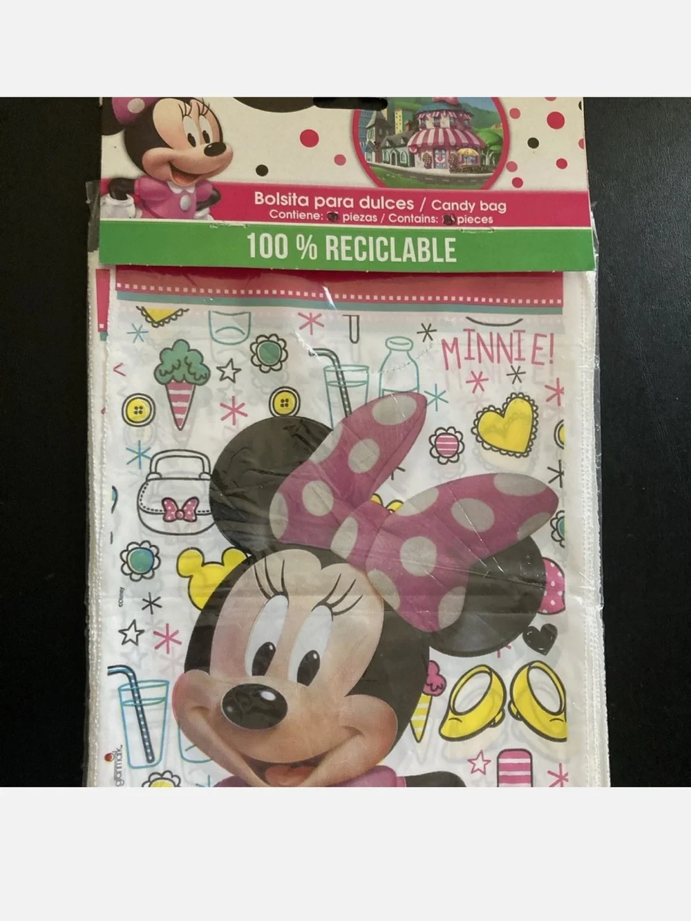 Disney Minnie Mouse Party Favor Bags in Pink and Yellow - 25 pc set